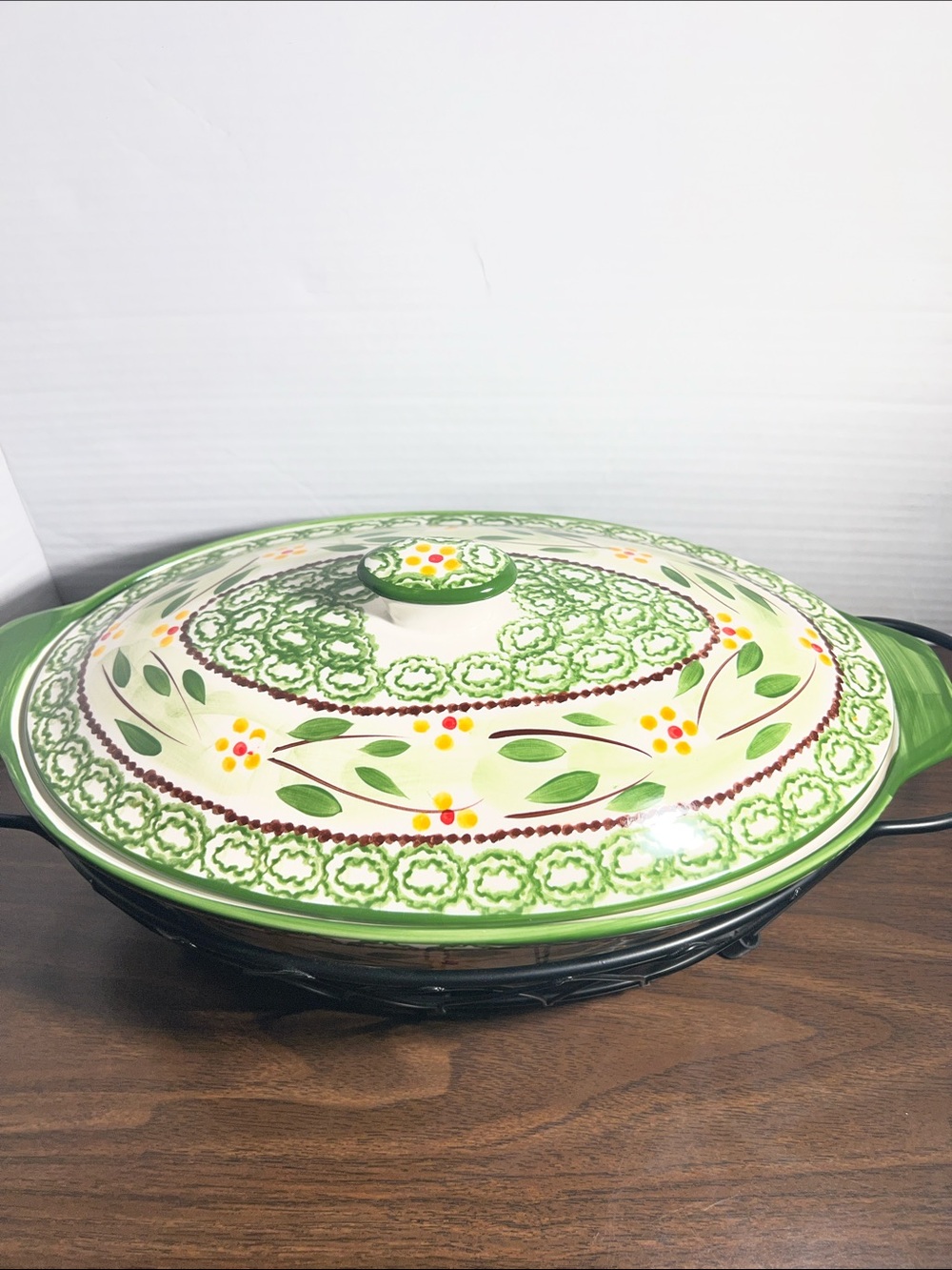 Temptations  by Tara Large Oval Ceramic Covered Casserole Dish - Picture 6 of 10